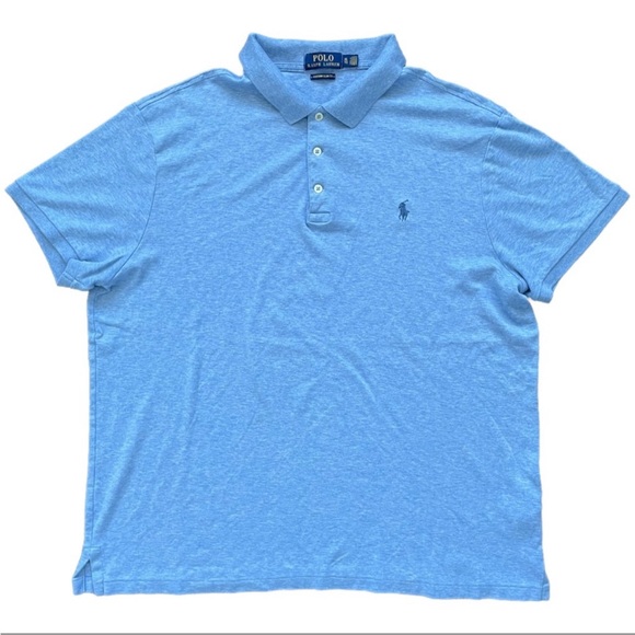 Light Blue Polo Ralph Lauren Polo Shirt (XL) - Picture 4 of 11